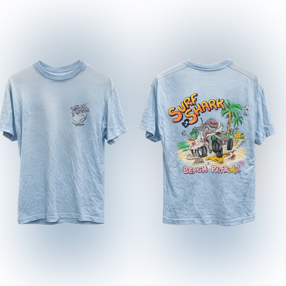 VINTAGE SURF SHARK BEACH PATROL FLORIDA TEE